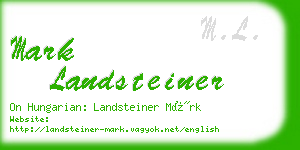 mark landsteiner business card